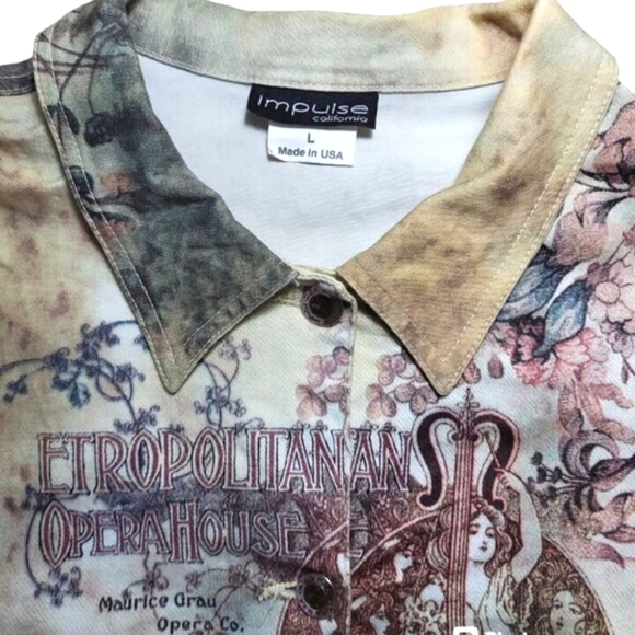 Impulse California Women's Jacket Size L Etropolian Operahouse All Over Print - Picture 4 of 6